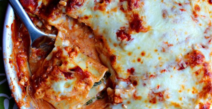 Spinach Lasagna Roll Ups